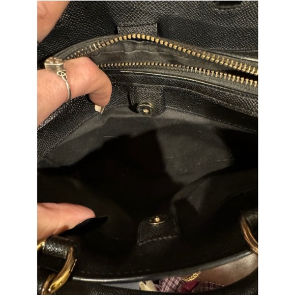 Coach Mini Lillie Carryall Black Pebbled Leather EUC - Picture 13 of 15